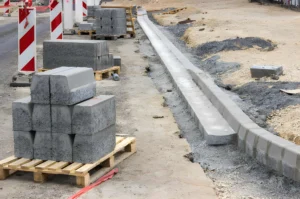 Drilled piers and grade beam foundation placement for Manitou Water Tower